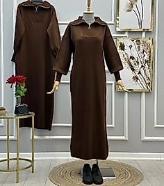 Triko Fermarlı Elbise