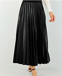 Pliseli Siyah Etek