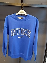 Simit Yaka Nike Baskılı Sweatshirt