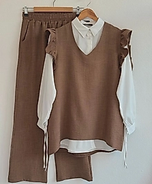 Üçlü Pera Keten Takım