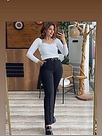 Likralı Bayan Pantolon