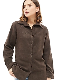 Kaşe Gömlek Kahverengi Kadın