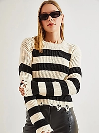 Triko Kazak Çizgili