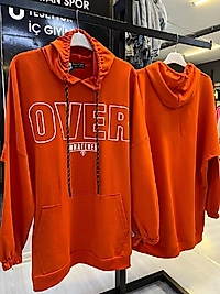 Kapşonlu Tunik Baskılı Penye