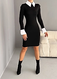 Beyaz Yakalı Elbise