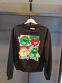 Sweatshirt Simit Yaka Baskılı