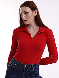 Bayan Polo Yaka Likralı Badi