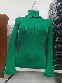 Triko Boğazlı Kadın Badi